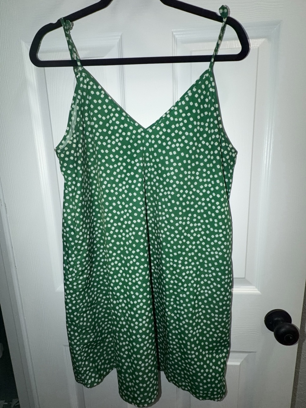 SHEIN Green Polka Dot Mini Slip Dress